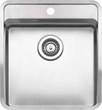 Ohio 40x40 L køkkenvask m/hanehul, Rustfrit stål